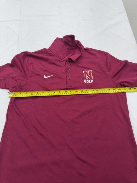 Nike Dri-FIT Wolfpack Maroon Polo Shirt L Short Sleeve