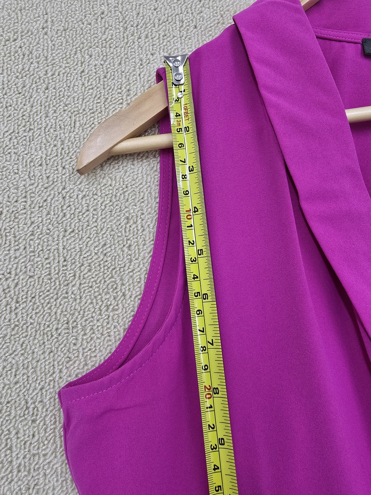 French Connection Magenta Midi Wrap Dress Size 12 Sleeveless