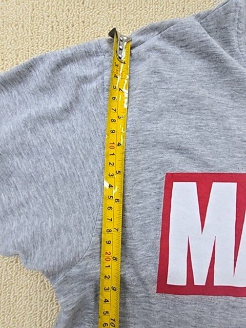 Marvel Gray Cotton Crew Neck T-Shirt M Unisex Adult