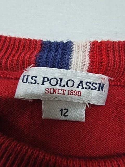 U.S. Polo Assn Boys Red Polo Shirt size 12 product image 4