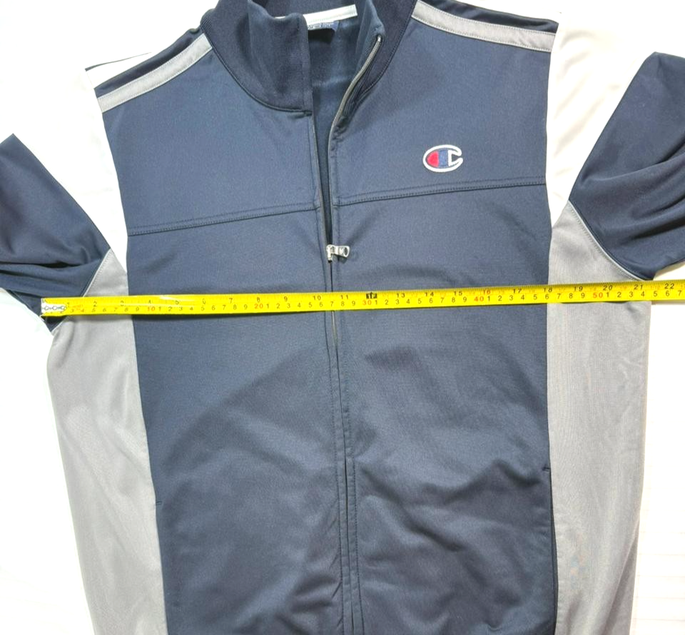 Champion Men's Full Zip Jacket In Navy Blue - Size L