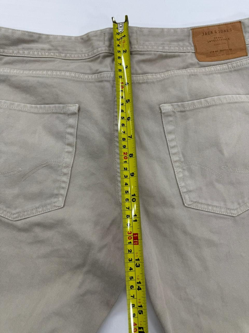 Jack & Jones Men's XL Gray Denim Regular Fit Shorts Ripped 5-Pocket