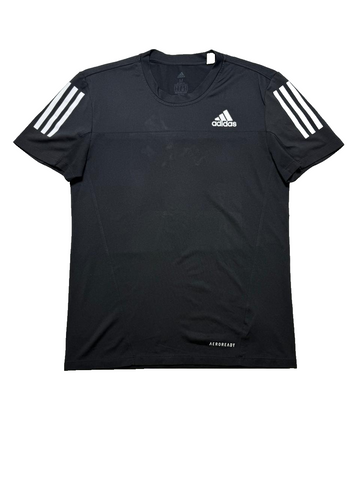 Adidas Own The Run T-Shirt In Black - Size 10