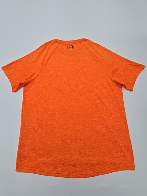 Under Armour Men's Orange HeatGear Tech T-Shirt Loose Fit Size M - EUC