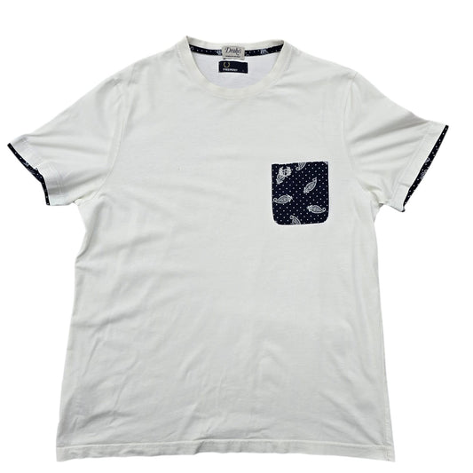 Fred Perry Men's White T-Shirt – Size L, Cotton