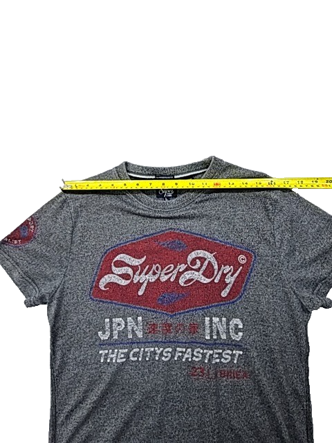 Superdry Japanese Theme Men's T-Shirt Grey Marl L Relaxed Fit