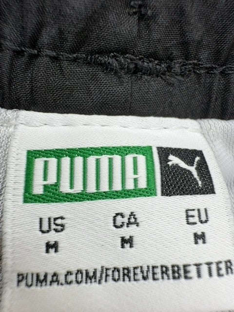 Puma Men's Black White Track Pants Size M Relaxed Fit