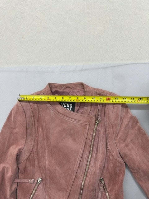 Vero Moda Pink Faux Leather Bomber Jacket Short Size S Women