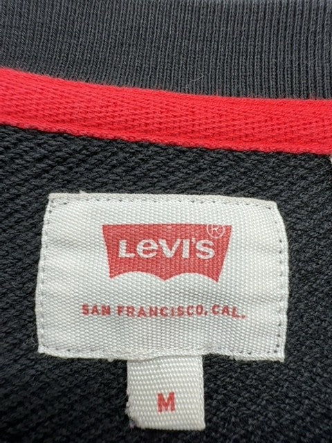 Levi's Boys Red/Black/White Colorblock Crewneck Hoodie Sweatshirt Size M EUC