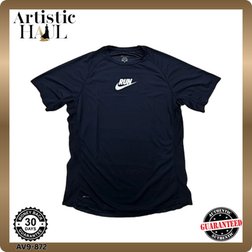 Nike Men's Dri-FIT Navy Running T-Shirt Size L SP10010EVR