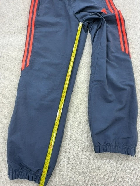 Adidas Navy Striped Track Pants Unisex Straight Leg Drawstring