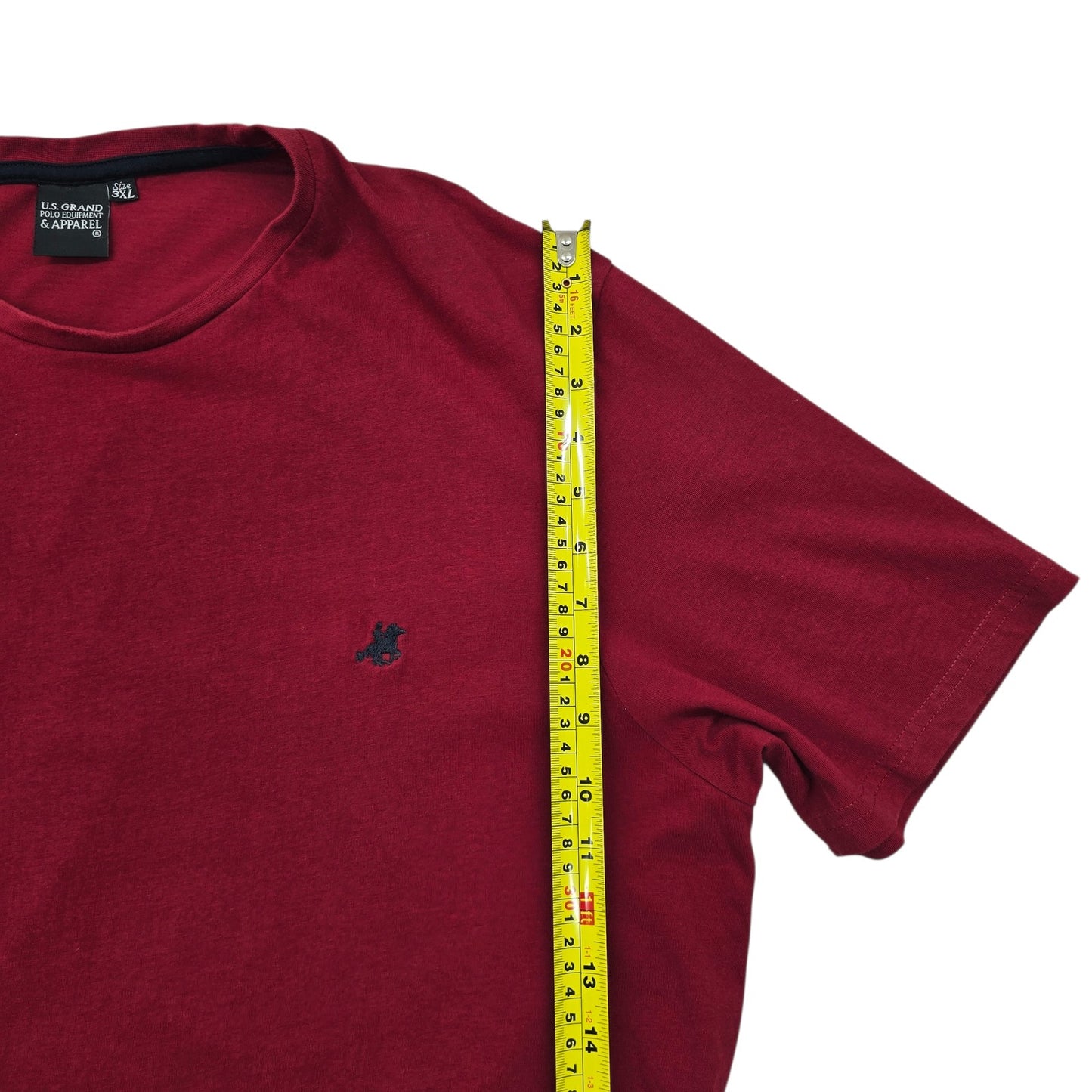 U.S. Grand Polo Men's Burgundy 100% Cotton T-Shirt 3XL