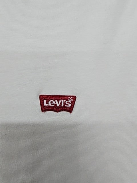 Levi's Men White Logo Crew Neck T-Shirt Size S/P/CH Regular