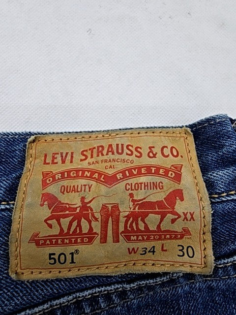 Levi's 501 Men's Med Wash Denim Shorts 34x30 Straight