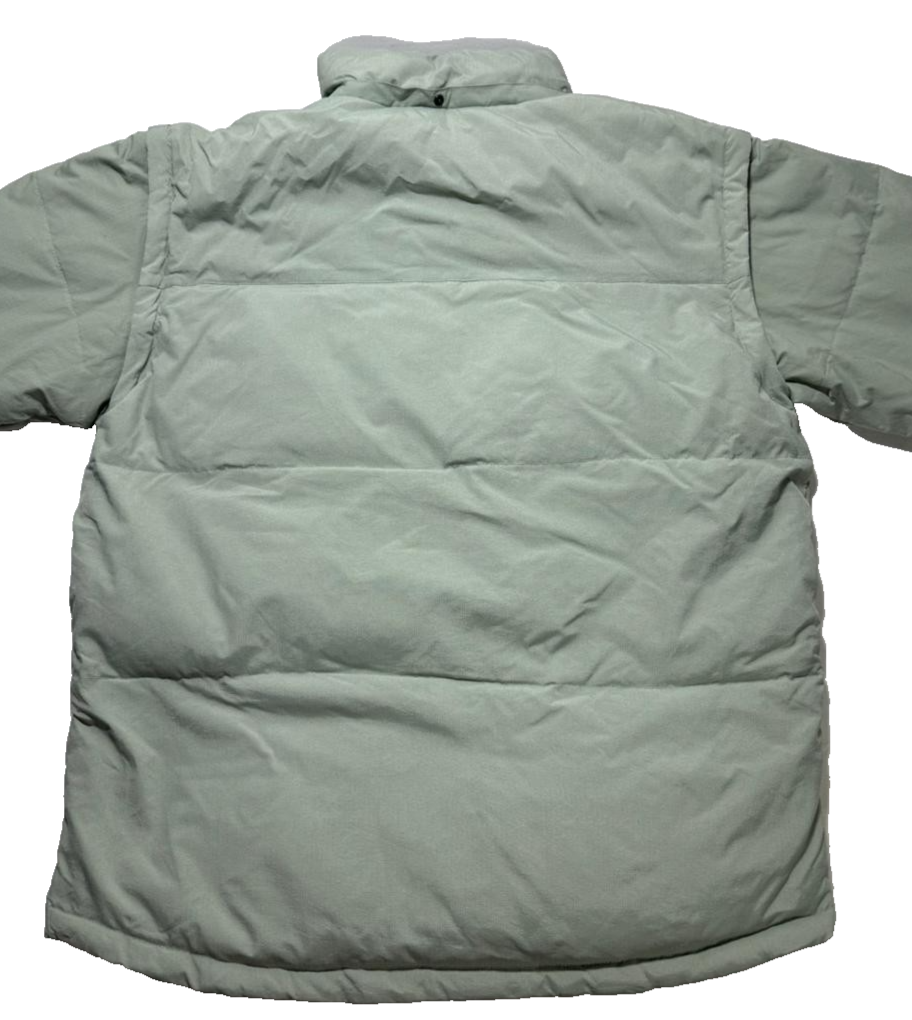 Fila Men's Puffer Jacket XXL Light Green Padded Winter Coat High Neck Zip Pocket