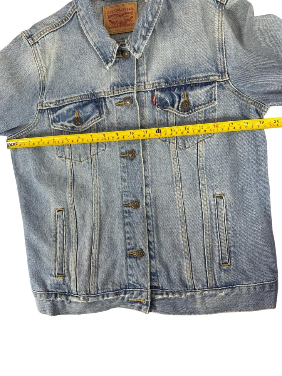 Levi's Men's Denim Jacket Blue Trucker Style Button Front Casual Size Large
