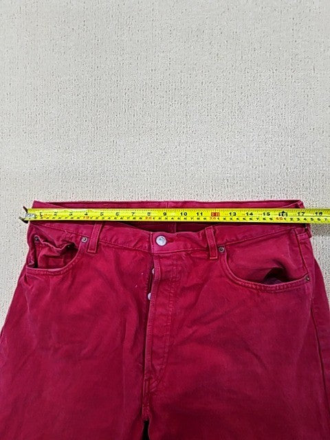 Levi's Men's Red 501 Straight Jeans 38x36 XXL