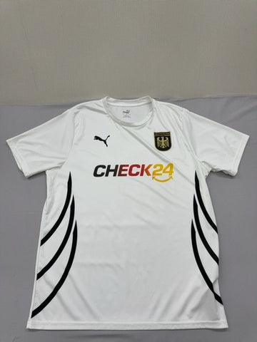 Puma Men's White Soccer Jersey L 2024 Short Sleeve New