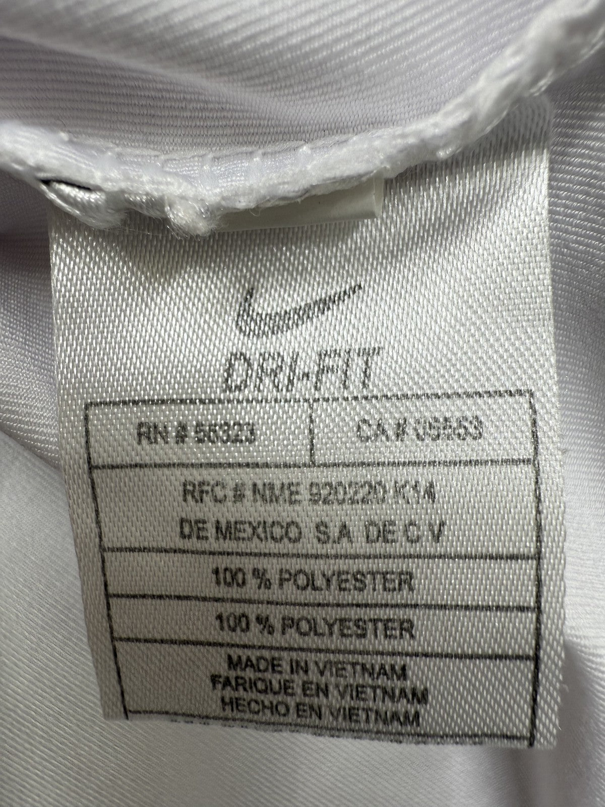 Nike Dri-FIT Men's White Sleeveless Crew Tank Top M