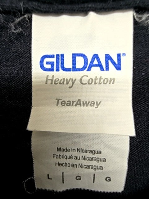 Gildan Men's Black Festival T-Shirt L Heavy Cotton Short Sleeve