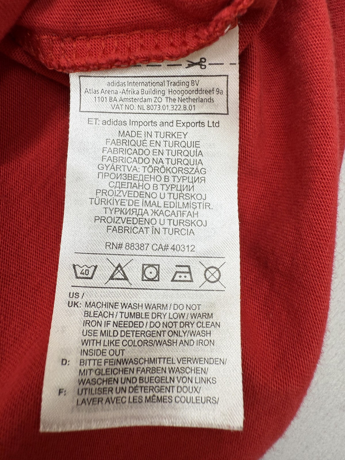 Adidas Men Red T-Shirt size L product image 5