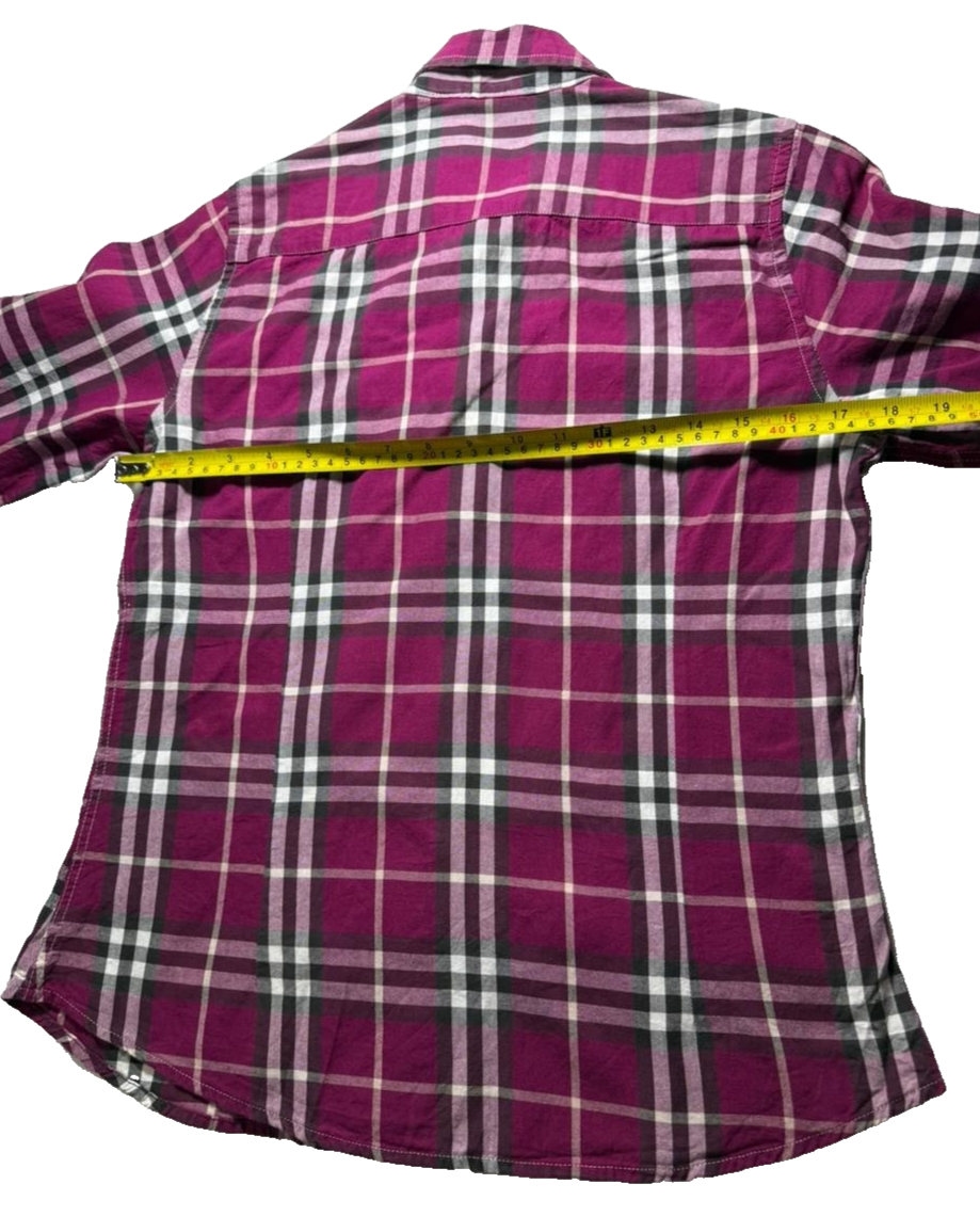 Burberry Brit Shirt Men's Check Plaid Long Sleeve Tartan Casual | XL