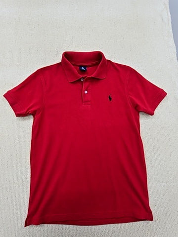 Polo Ralph Lauren Red Cotton Mesh Polo Shirt S Classic Fit