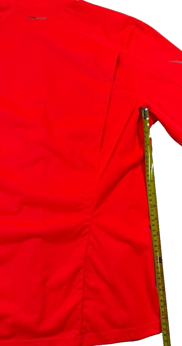 Adidas Men's Neon Orange Climalite Full Zip Running Jacket Size S