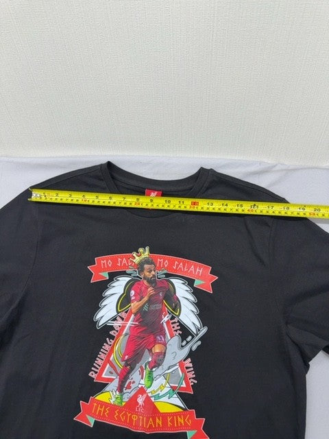 LFC Mo Salah Black T-Shirt L Short Sleeve 100% Cotton NWT