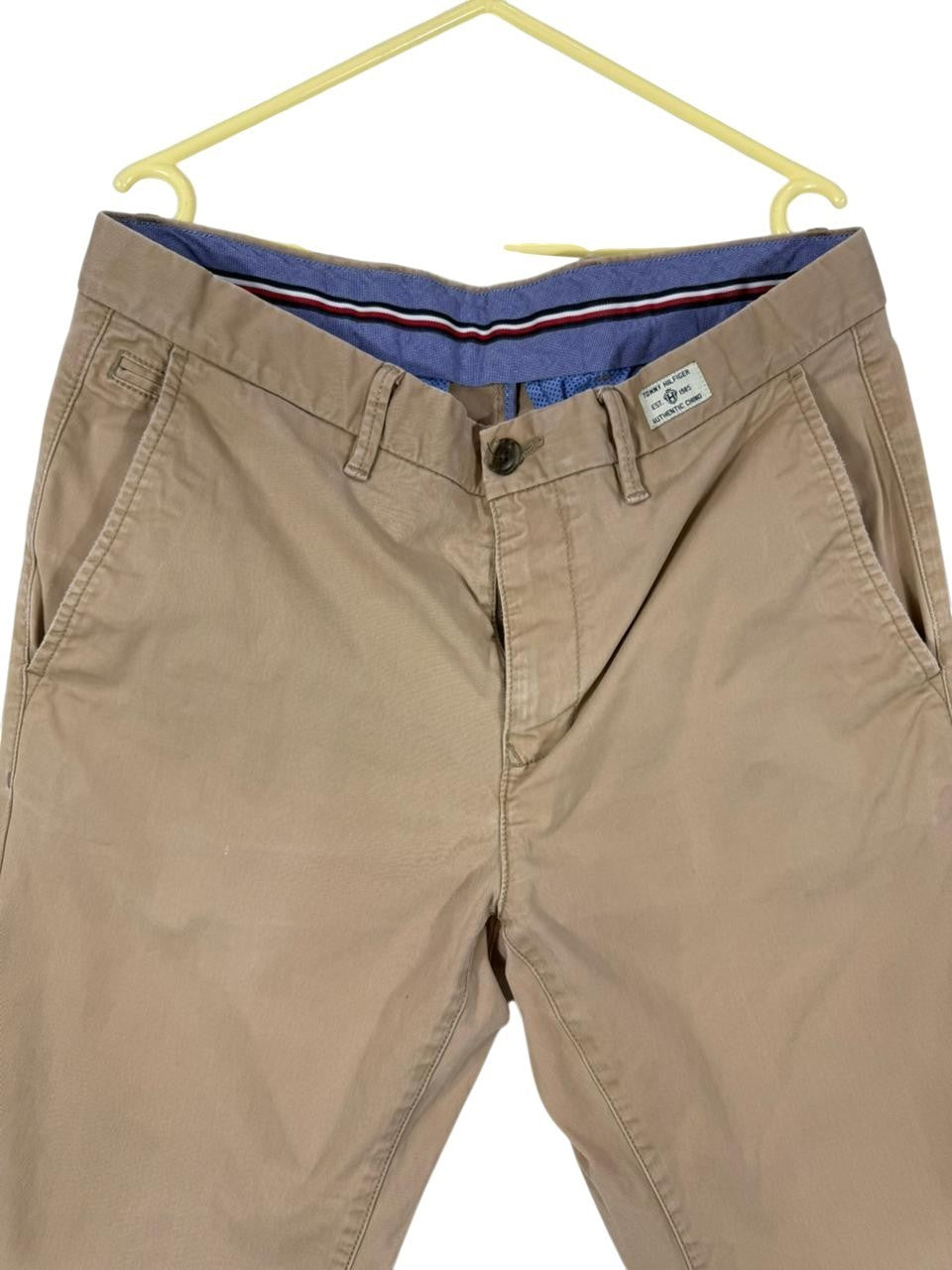 Tommy Hilfiger Men's Denton Chino Pants Straight Fit Beige 32x34