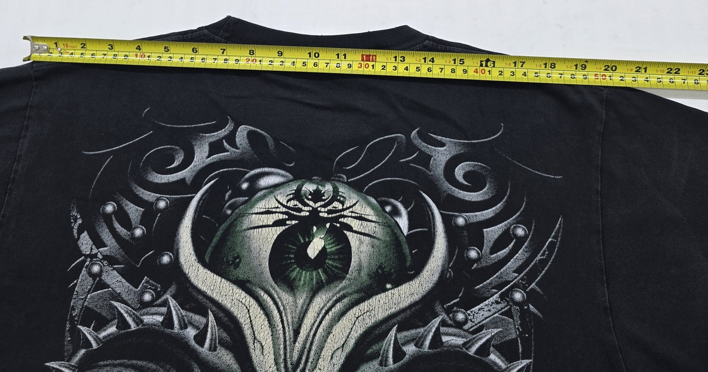 Korn Tribal Black T-Shirt Size L 100% Cotton