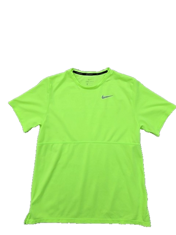 Nike Men's Green Dri-FIT Short Sleeve T-Shirt Regular Polyester Crewneck