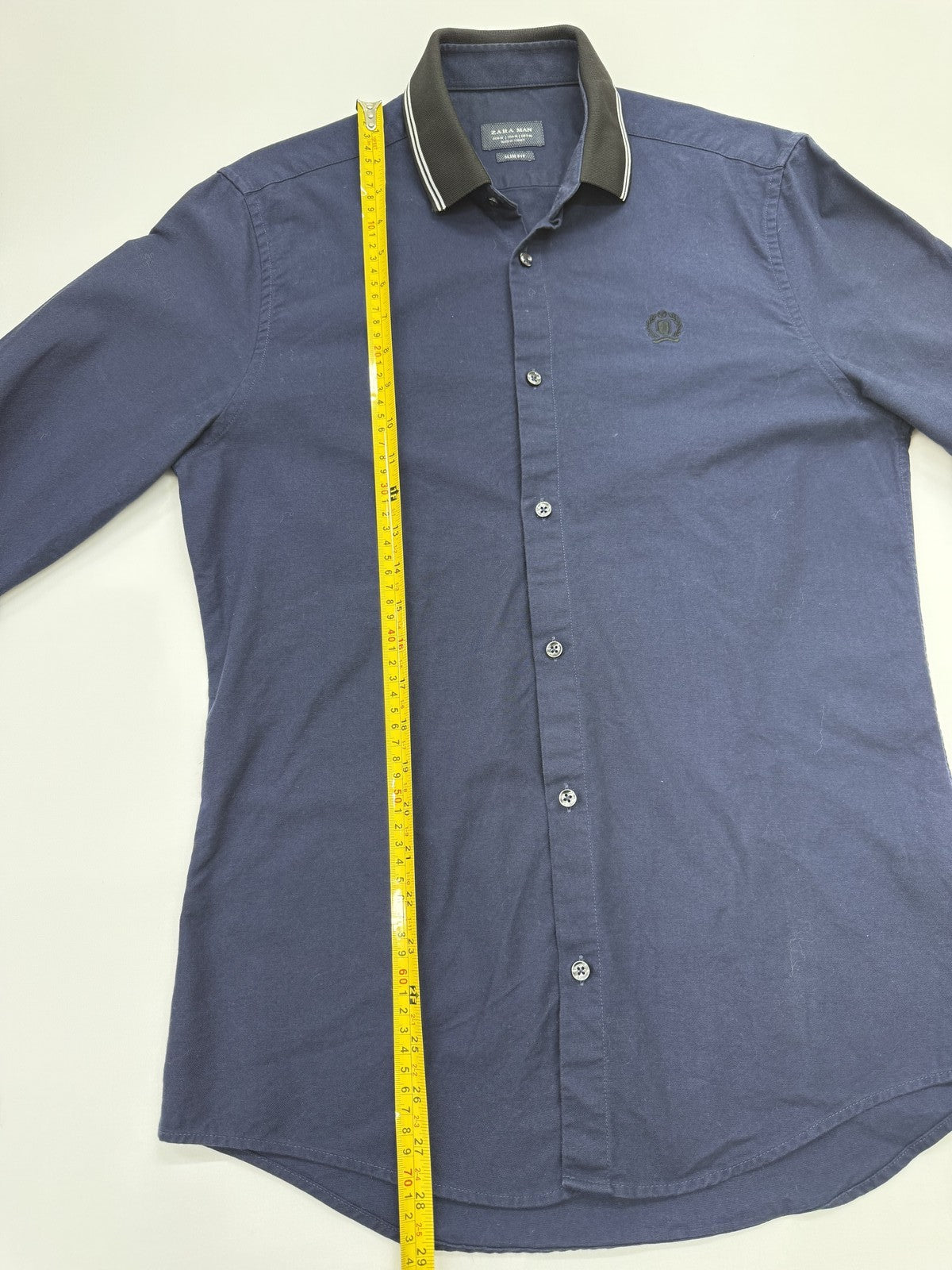 Zara Men Navy Shirt size M product image 8
