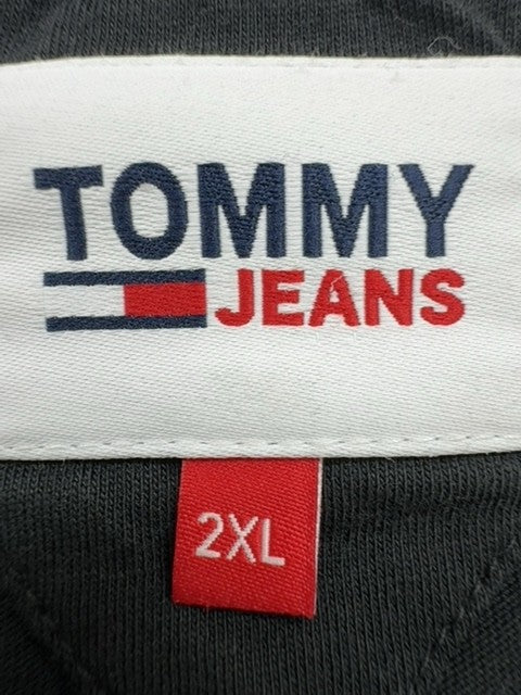 Tommy Jeans Men's Black Cotton Crew Neck T-Shirt 2XL