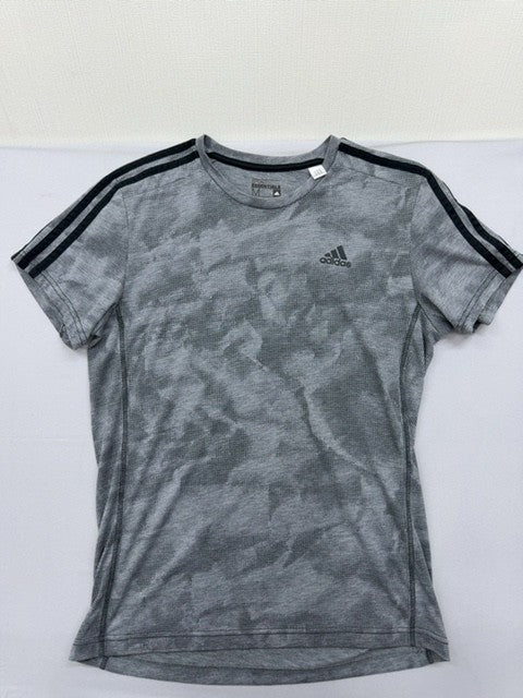 Adidas Men's Grey Camo Short Sleeve T-Shirt Crewneck Climalite