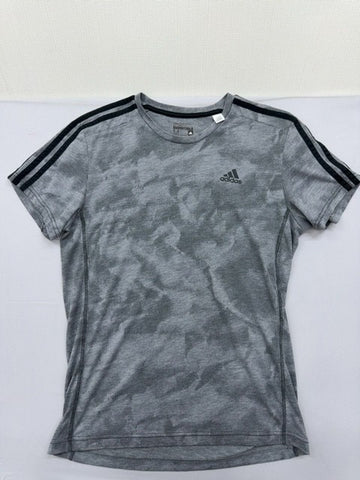 Adidas Men's Grey Camo Short Sleeve T-Shirt Crewneck Climalite