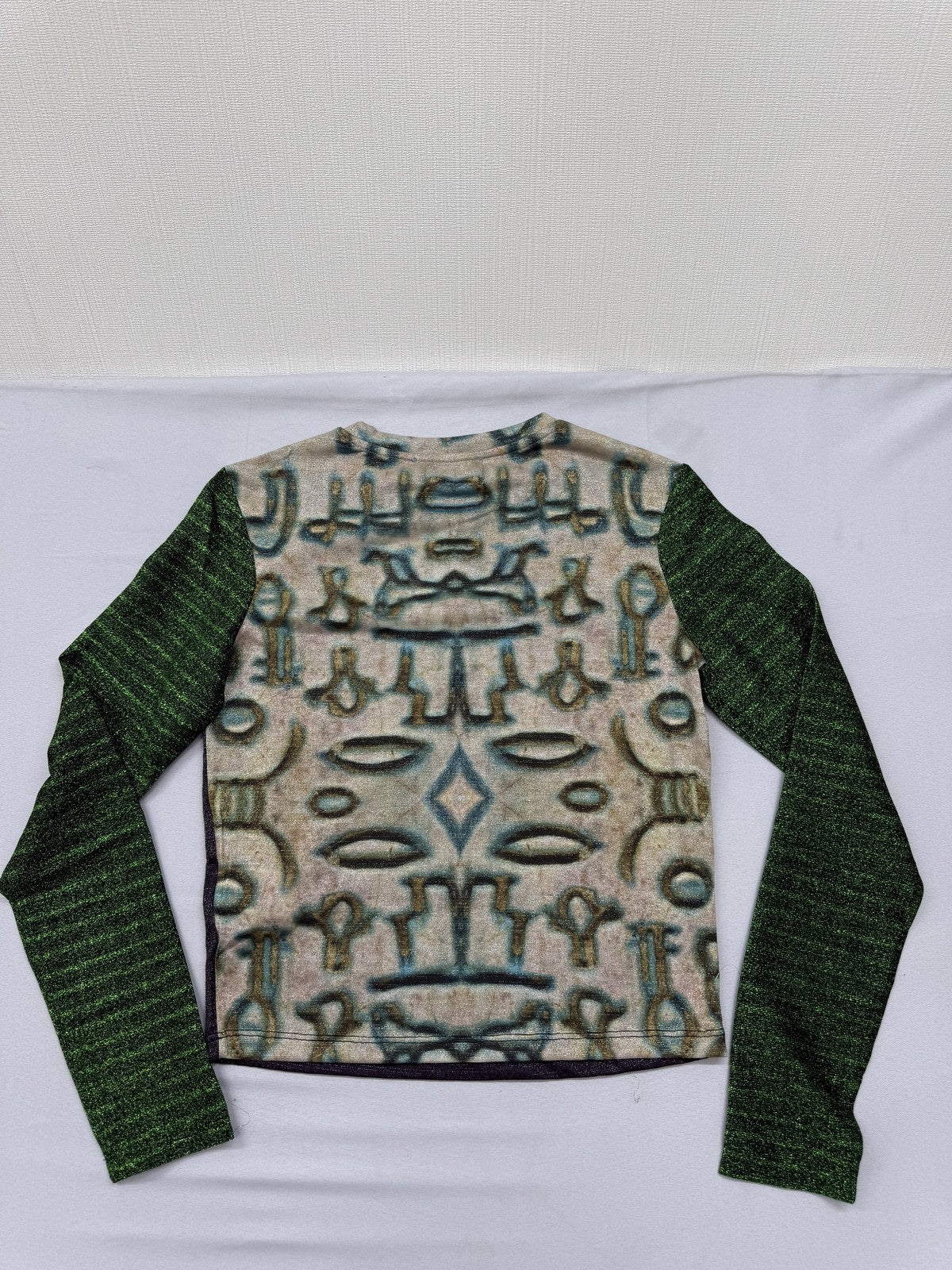 Desigual Multicolor Graphic Long Sleeve T-Shirt Size Small Unisex
