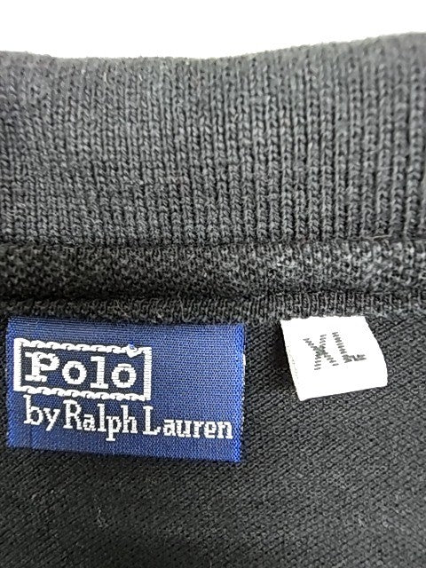 Polo Ralph Lauren Black Stripe Polo Shirt XL Short Sleeve
