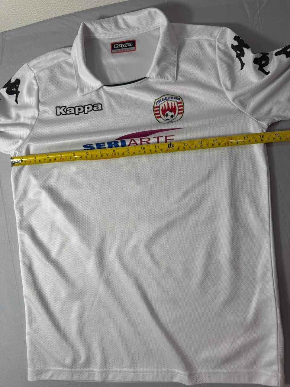 Kappa Men's Small Football Jersey White Etra Barletta 2008 Soccer Shirt