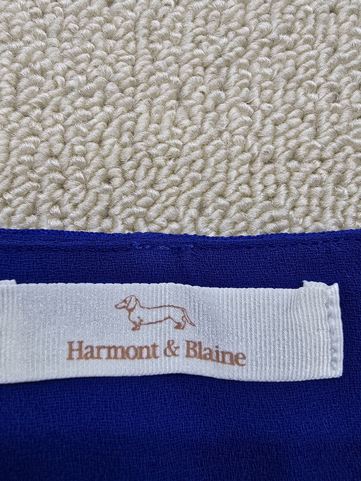 Harmont & Blaine Blue Wide Leg Pants TG 42 High Rise Italy