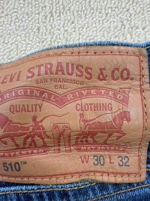 Levi's Men's Skinny Blue Jeans 30x32 510 Stretch