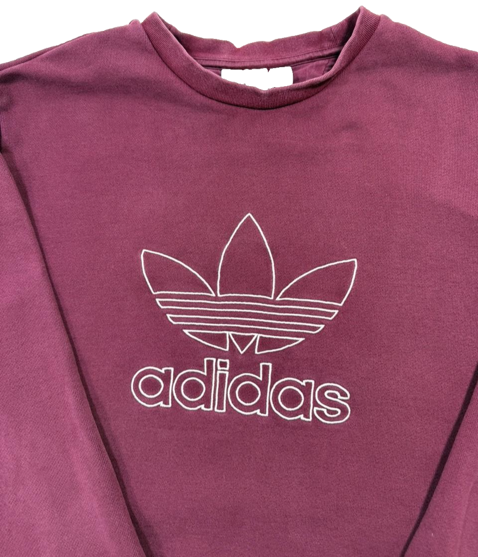Adidas Trefoil Crew Sweatshirt In Maroon Color - M