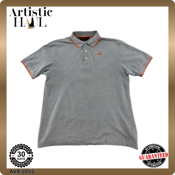 Robe di Kappa Men's Gray Cotton Polo Shirt Medium Short Sleeve