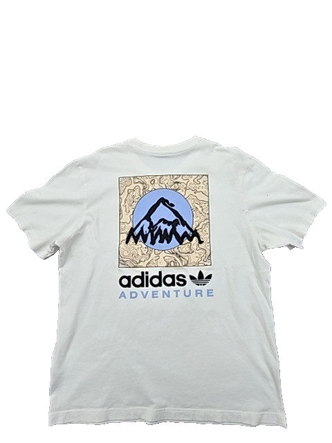 Adidas Men's White Adventure Graphic Tee M Originals NWT