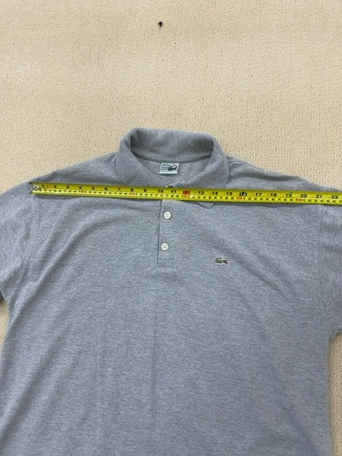 Lacoste Men's Gray Polo Shirt XXL Short Sleeve Croc Logo France