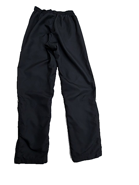 Reebok Black Track Pants Tapered Nylon Drawstring Unisex Adult