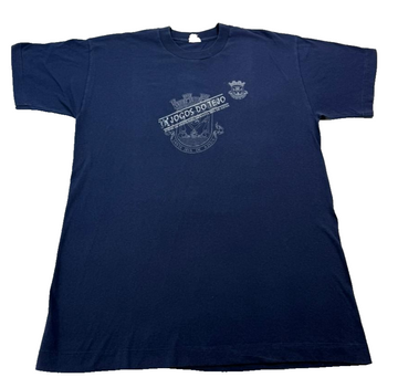 Vtg Unisex Jogos Do Tejo Portuguese T-Shirt Navy Graphic Print Size L