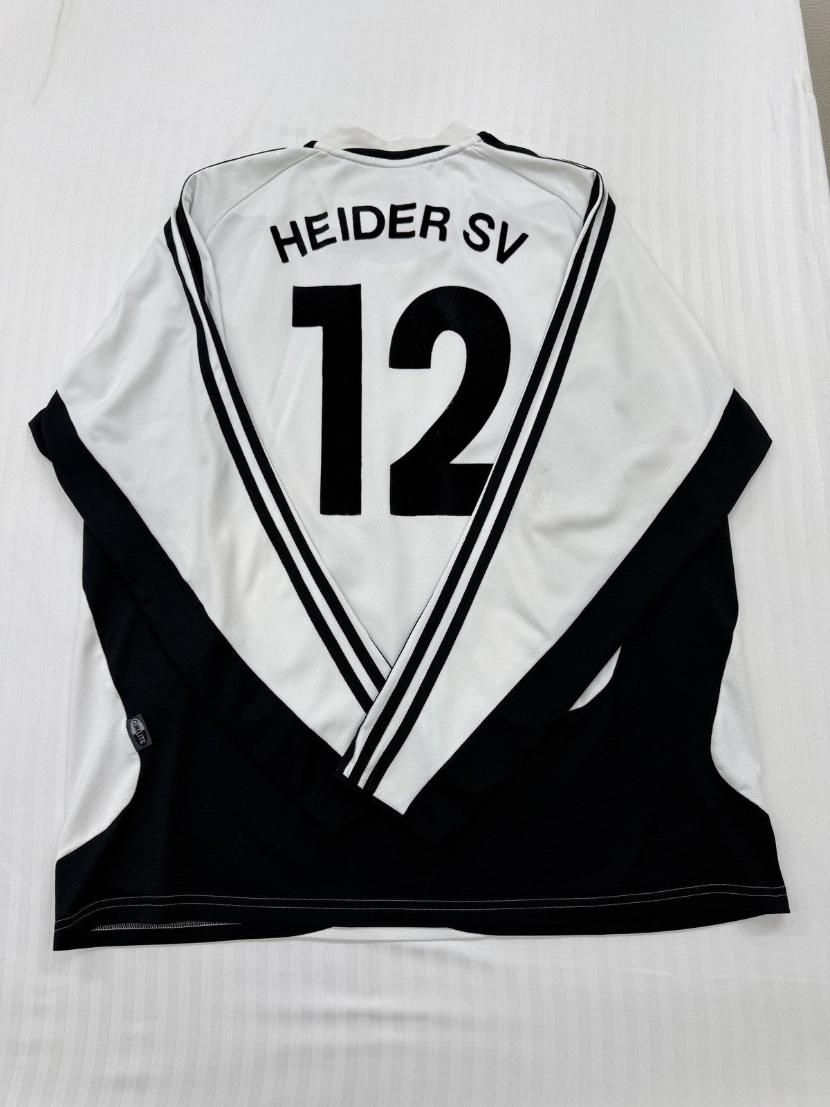 Adidas Unisex White Long Sleeve Soccer Jersey Size P Personalized 12