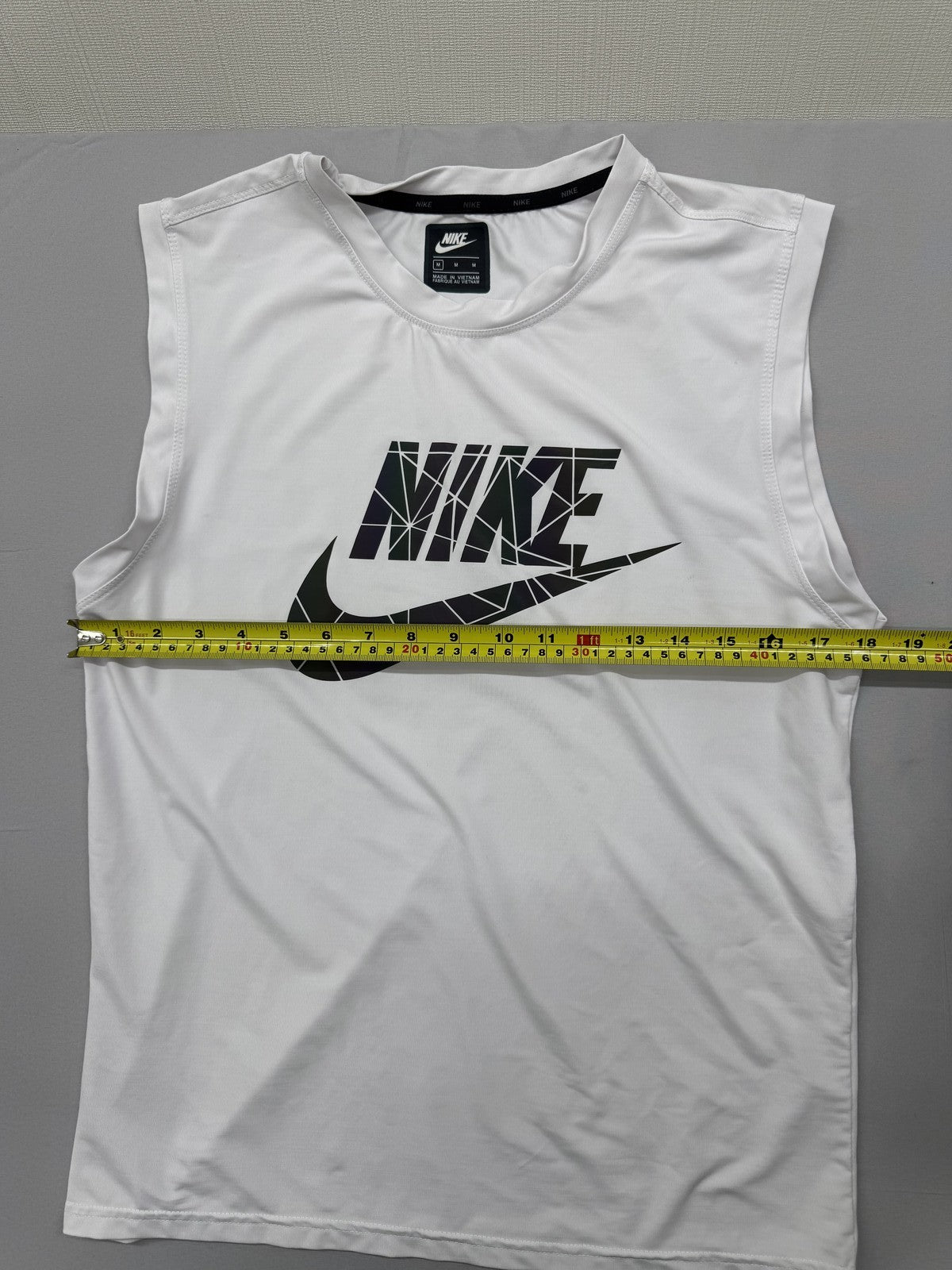 Nike Dri-Fit Men's White Sleeveless Crew Tank Top M