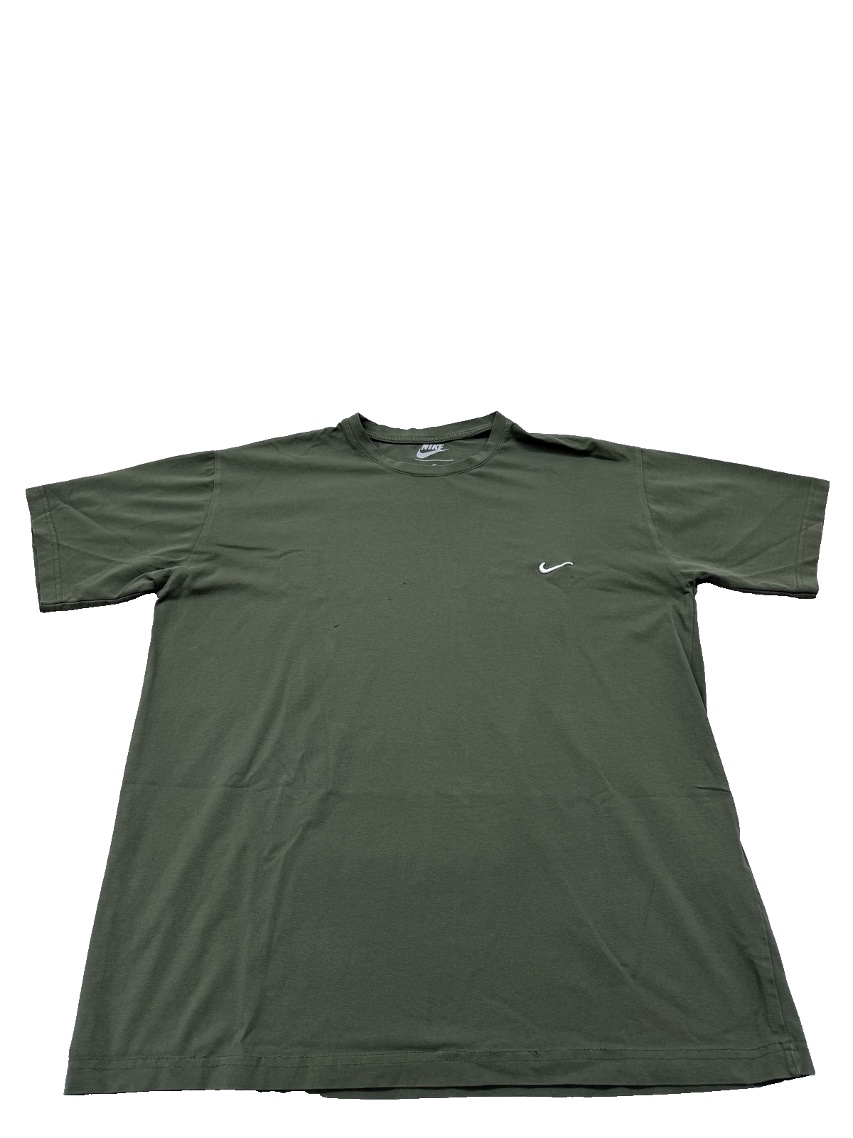 Nike Unisex Dark Green Oversized Logo T-Shirt Size S Short Sleeve